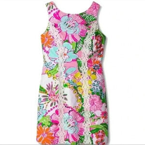 NWT Lilly Pulitzer Target Pink Nosey Posie Shift Mini Dress 8